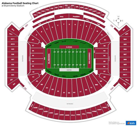 where is the student section at bryant-denny stadium